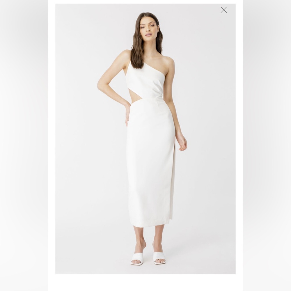 Jenna One Shoulder Dress In Orchid White